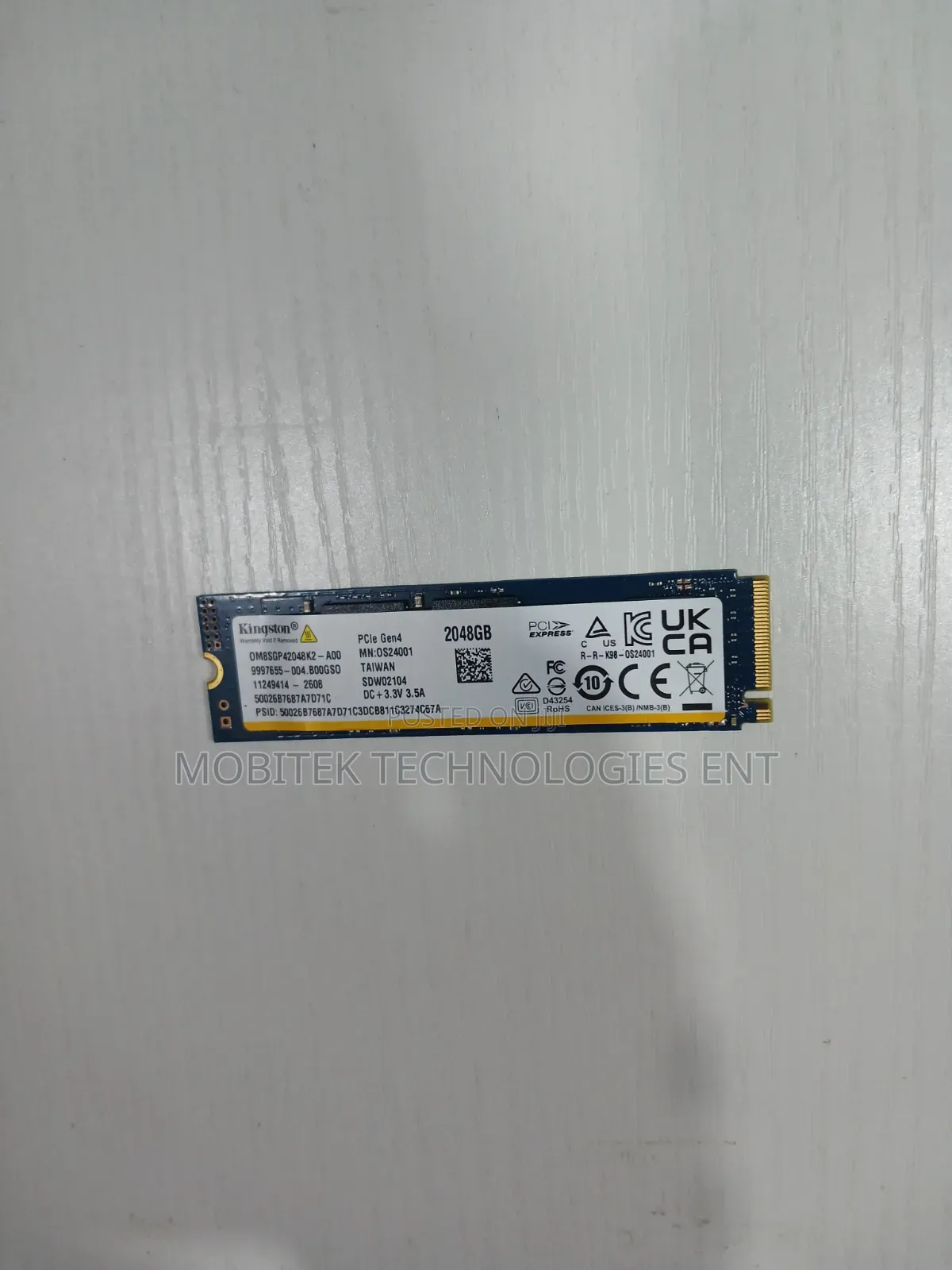 2tb/ 2048gb Kingston SSD Nvme Gen4 Solid State Laptop Drive (7,000mb)