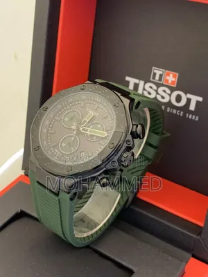 Tissot Chronograph Rubber Strapped Wrist Watch
