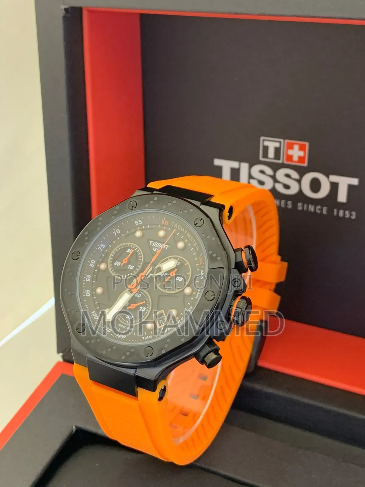 Tissot Chronograph Rubber Strapped Wrist Watch