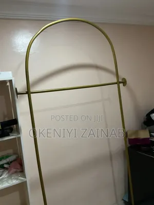 Gold Metal Clothes Rack / Boutique Display Rack