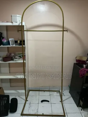 Gold Metal Clothes Rack / Boutique Display Rack