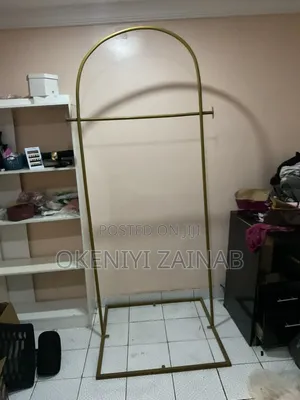 Gold Metal Clothes Rack / Boutique Display Rack