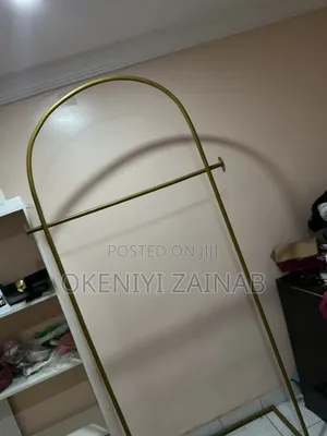 Gold Metal Clothes Rack / Boutique Display Rack