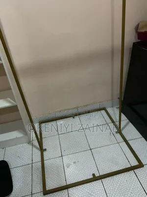 Gold Metal Clothes Rack / Boutique Display Rack