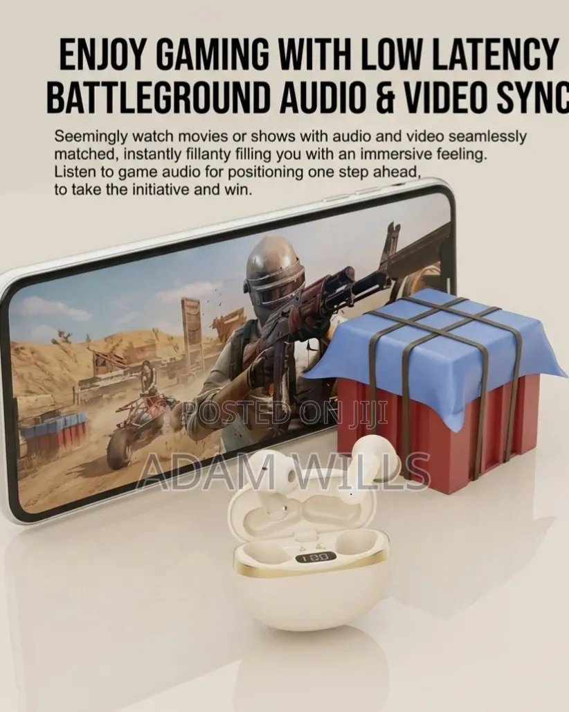 TWS Wireless Bluetooth Earbuds - LED Battery Display Low Latency