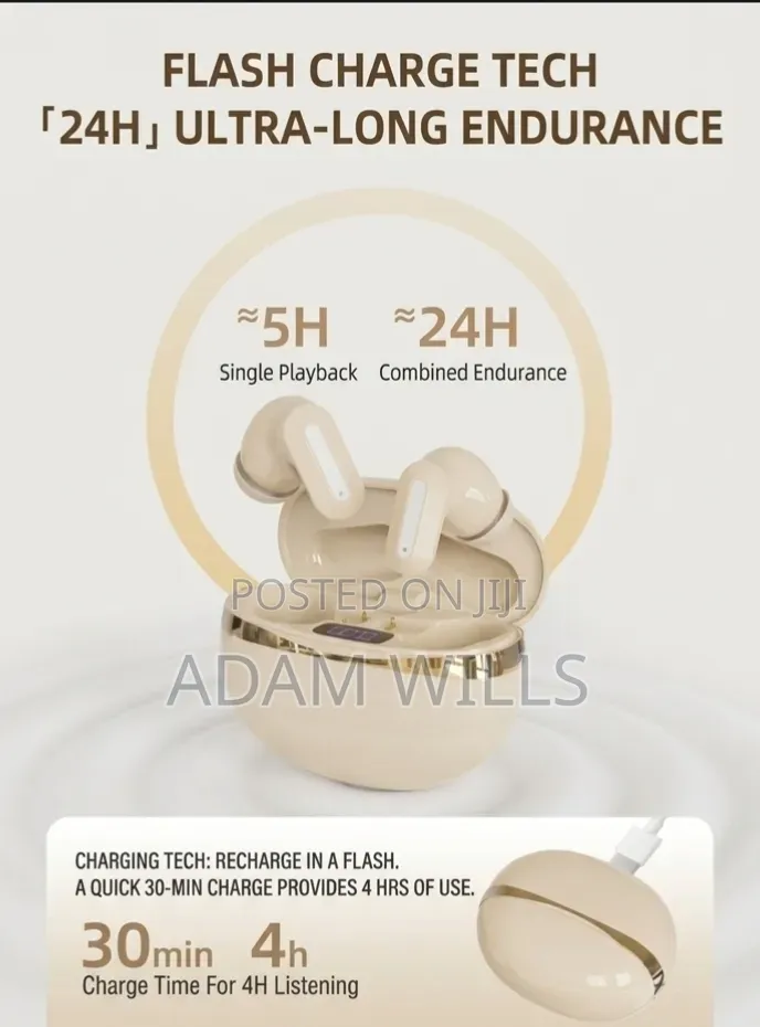 TWS Wireless Bluetooth Earbuds - LED Battery Display Low Latency
