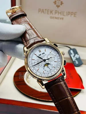 Leather Strapped Chronograph Patek Philippe Wrist Watch