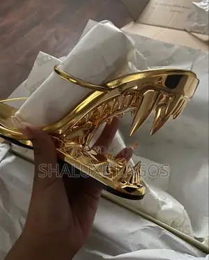 Metallic Teeth Mules Fashion Wedge