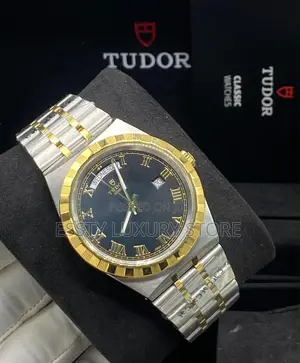 Automatic TUDOR Royal Day-Date 41mm Two- Tone Bule Dial Watch