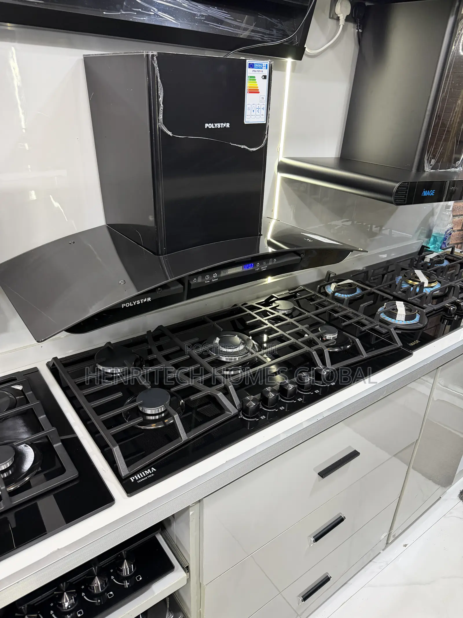 90cm Sensor Hand Wave Polystar Extractor Se 90cm Phima Gas Burner