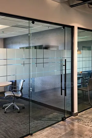 Frosted Glass Partitioning for Private Offices