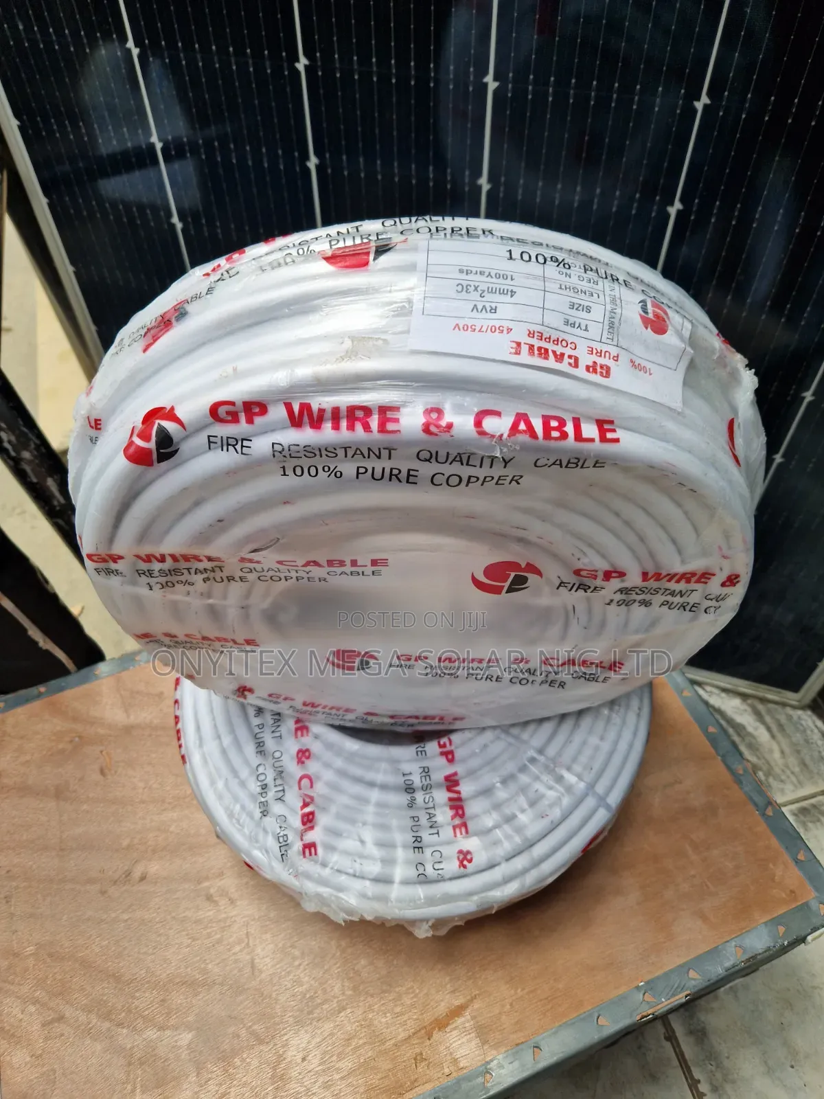 GP Wire Cable for Submersible Pump 3core 4mm 100 Yards