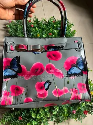 Chic Grey Floral Big Bag