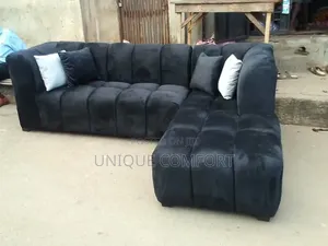 Brand New Luxury Padded L Shape Sofa With Throw Pillows