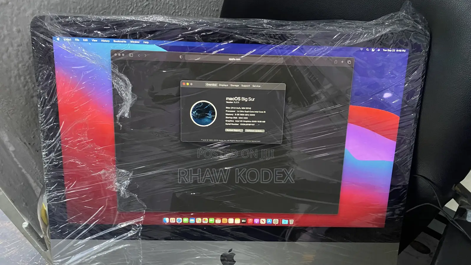 Desktop Computer Apple iMac 8GB Intel Core i5 HDD 1T
