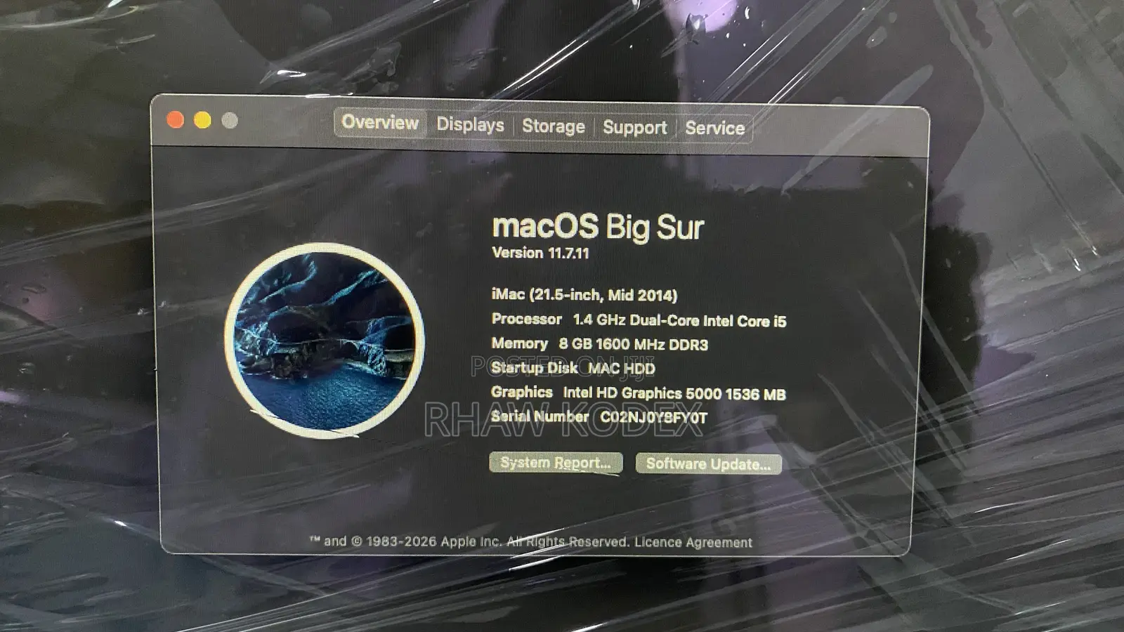 Desktop Computer Apple iMac 8GB Intel Core i5 HDD 1T