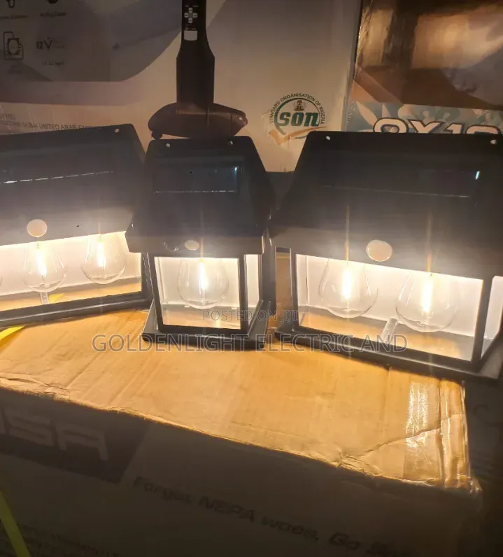 Vellmax Solar-Power Double-Bulb Wall Lamp With Built-in Motion Sensor