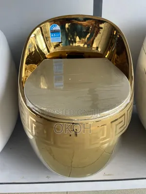 Luxury Gold Egg-Shaped Toilet