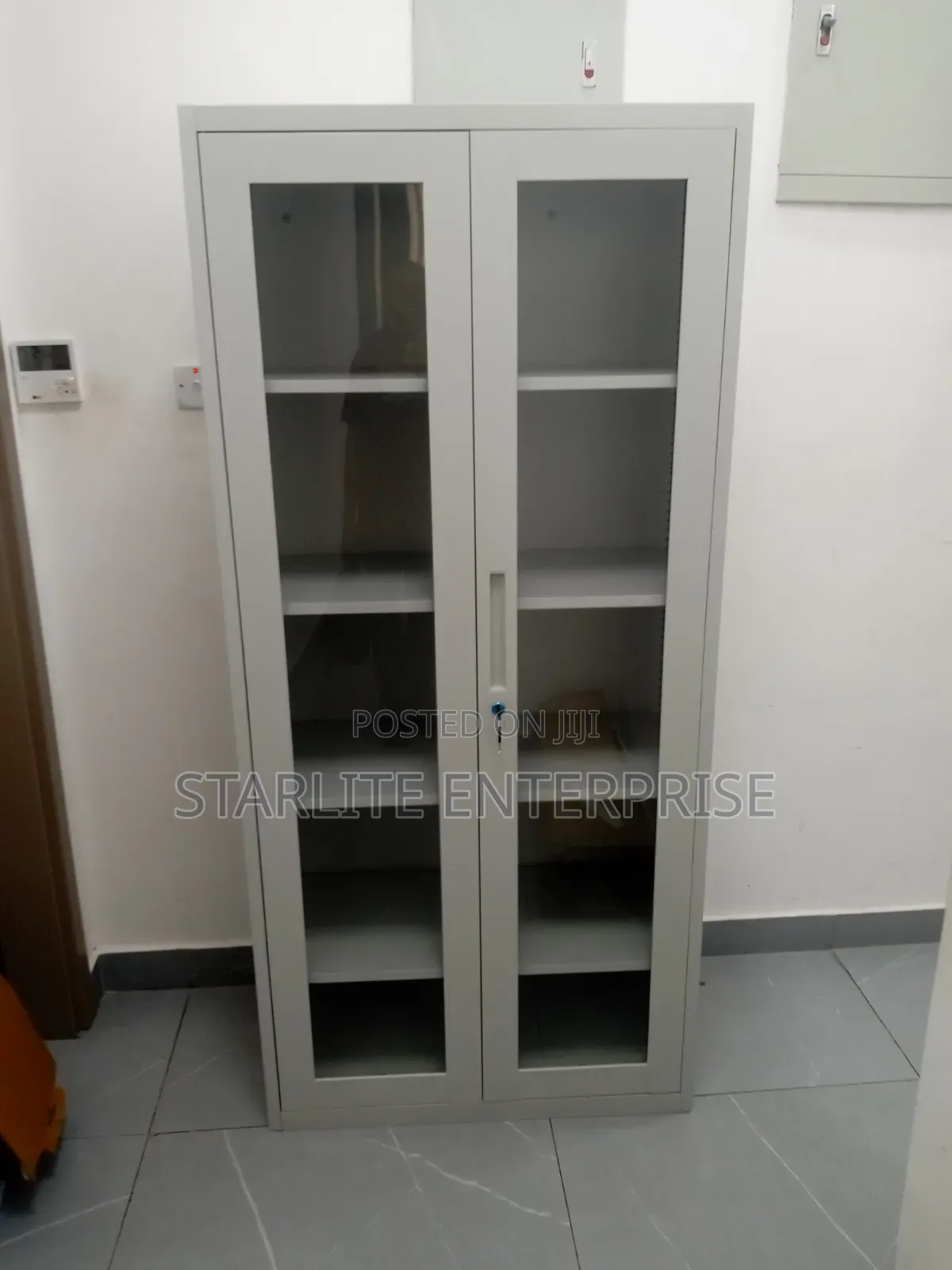 Metal Cupboard With Glass
