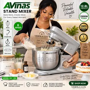 AVINAS 12.8L Stand Mixer 2200W Heavy Duty Dough & Cake Mixer