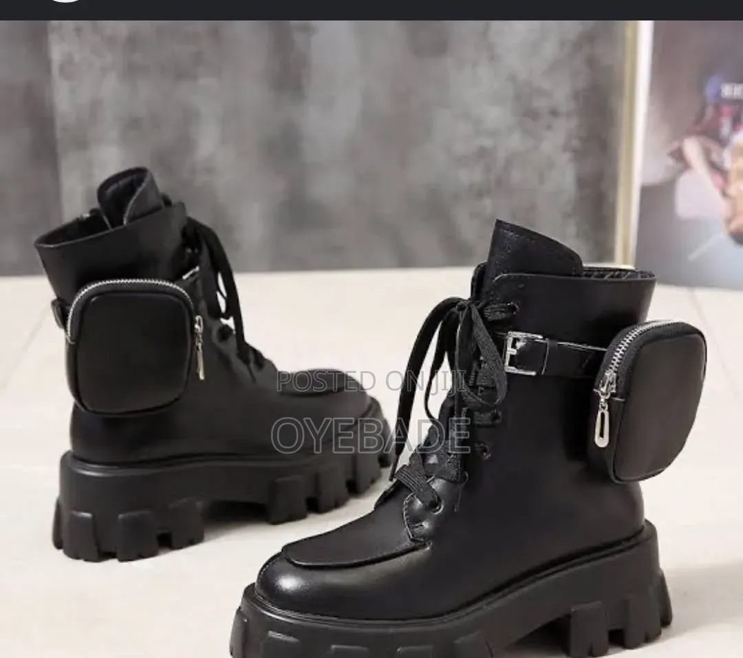Chunky Platform Pocket Combat Boots