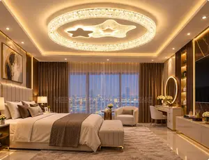 Modern Crystal Star LED Ceiling Light -for Living Room, Bedroom, Hotel