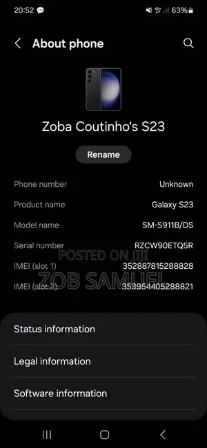 Samsung Galaxy S23 128 GB Black