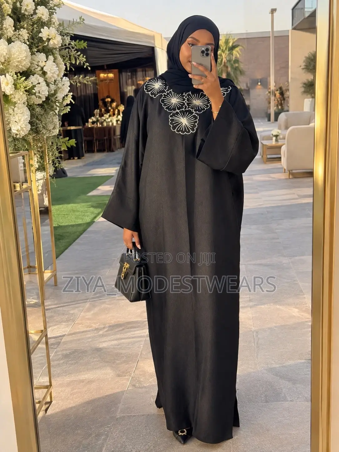 Black Embroidery Boubou