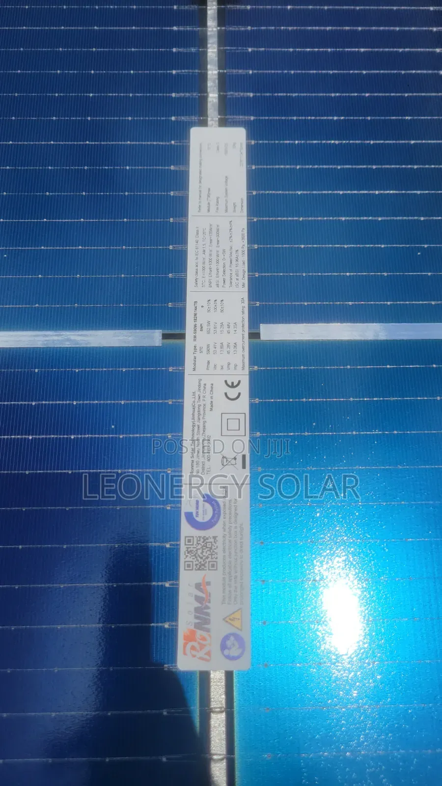 590w /600w Ronma Bifical Solar Panel