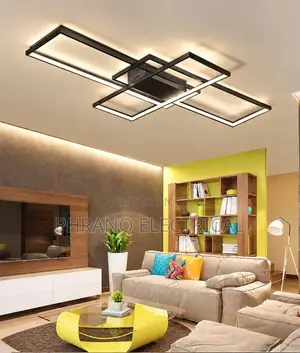 Modern LED Chandeliers Lighting. Black/Gold