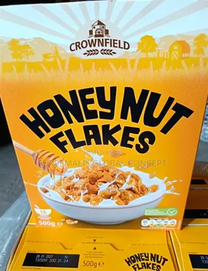 Original Carton of CROWNFIELD HONEYNUT Flakes by 12