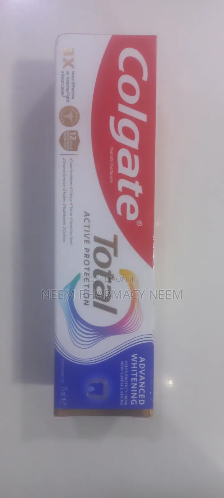 Colgate Total Active Protection Fluoride Toothpaste, 75ml.