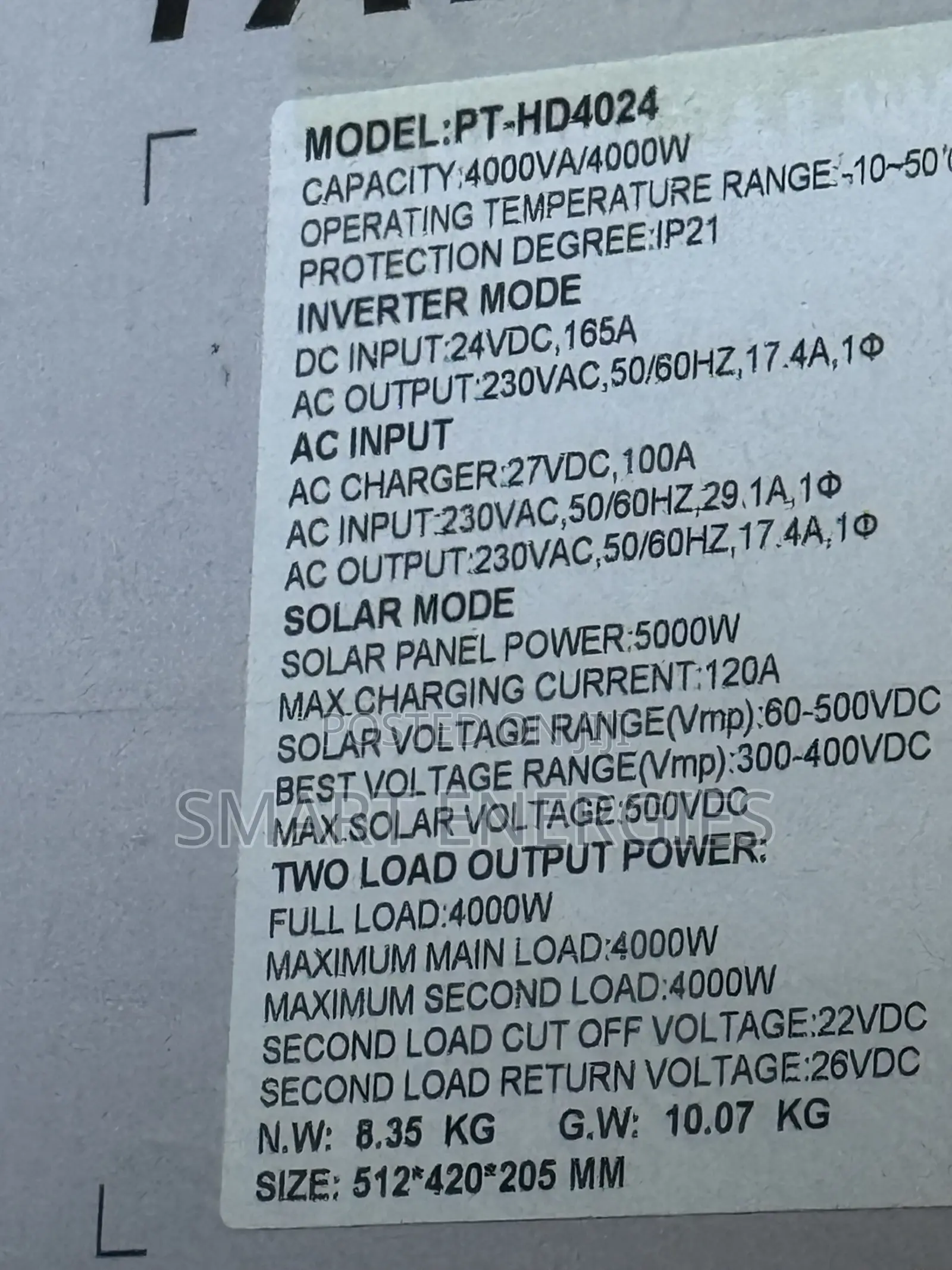 4kva 24v Pattern Hybrid Solar Inverter