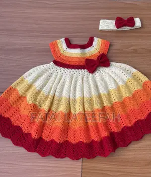 Crochet Multi Color Dress for Baby Girl