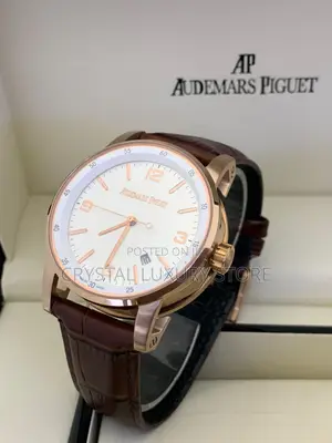 Audemars Piguet Quality Luxury Men Genuine Leather Wristwatch