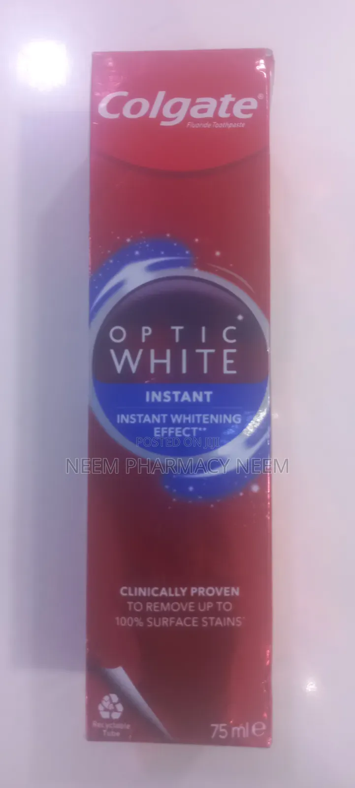Colgate Optic White Instant Whitening Toothpaste 75ml