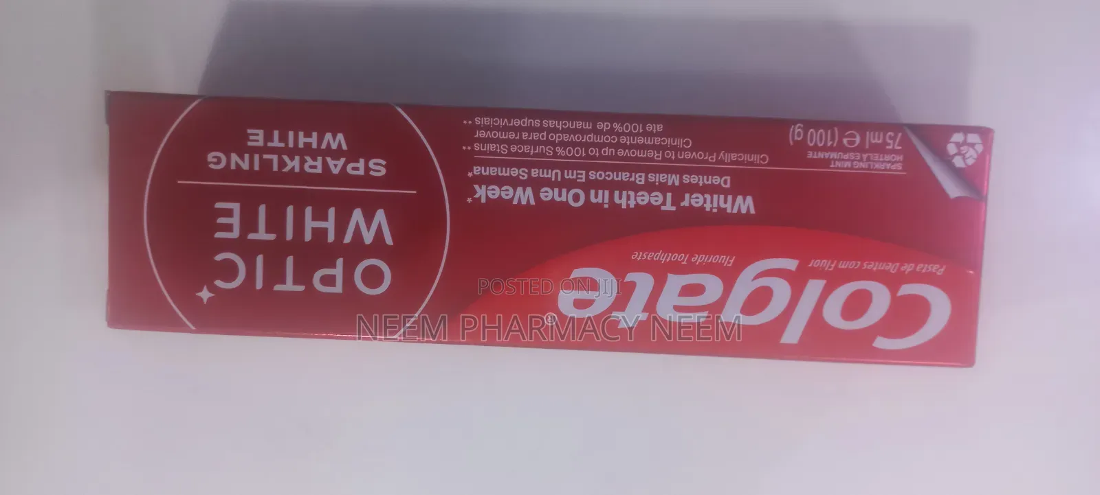 Colgate Optic White Sparkling White Toothpaste 75ml