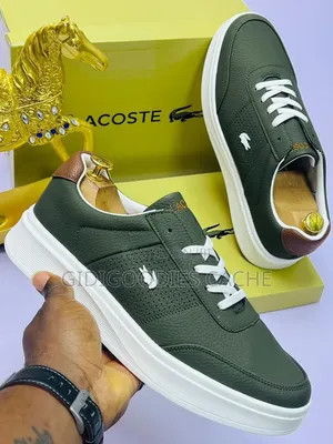 Lacoste Low-Top Lace-Up Leather Sneakers