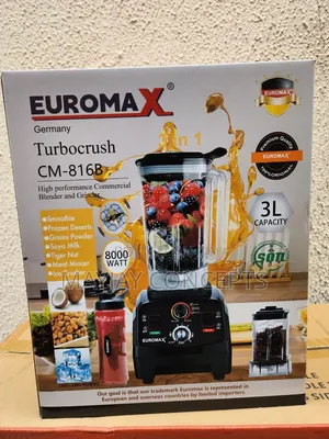EUROMAX 3Litres TurboCrush 3-in-1 Commercial Blender–free Smoothie Cup