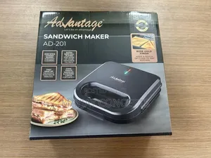ADVANTAGE Sandwich Maker With Non-Stick Deep Fill Plates Latch