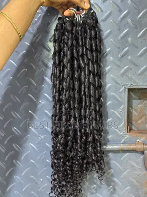 Crochet Pixie Curls in Natural Color Human Hair (Ce)