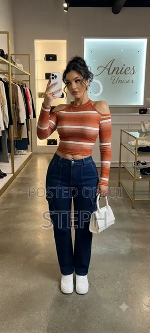 Polyester Bold Striped Top