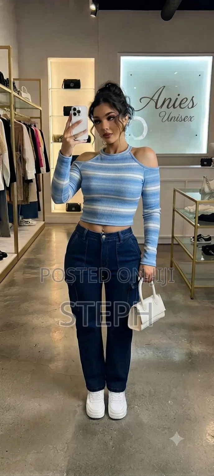 Polyester Bold Striped Top