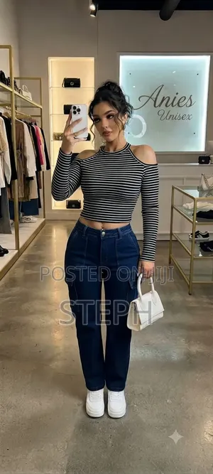 Polyester Bold Striped Top