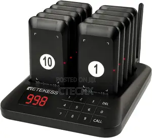 Restaurant Pager, Buzzer System, 10 Pagers