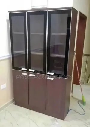 Wooden Bookshelf 3 Doors