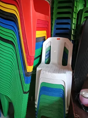 White Armless Plastic Chair