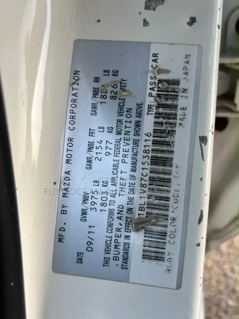 Mazda 3 2012 White