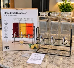2.2L × 3PCS Glass Beverage Dispenser Set