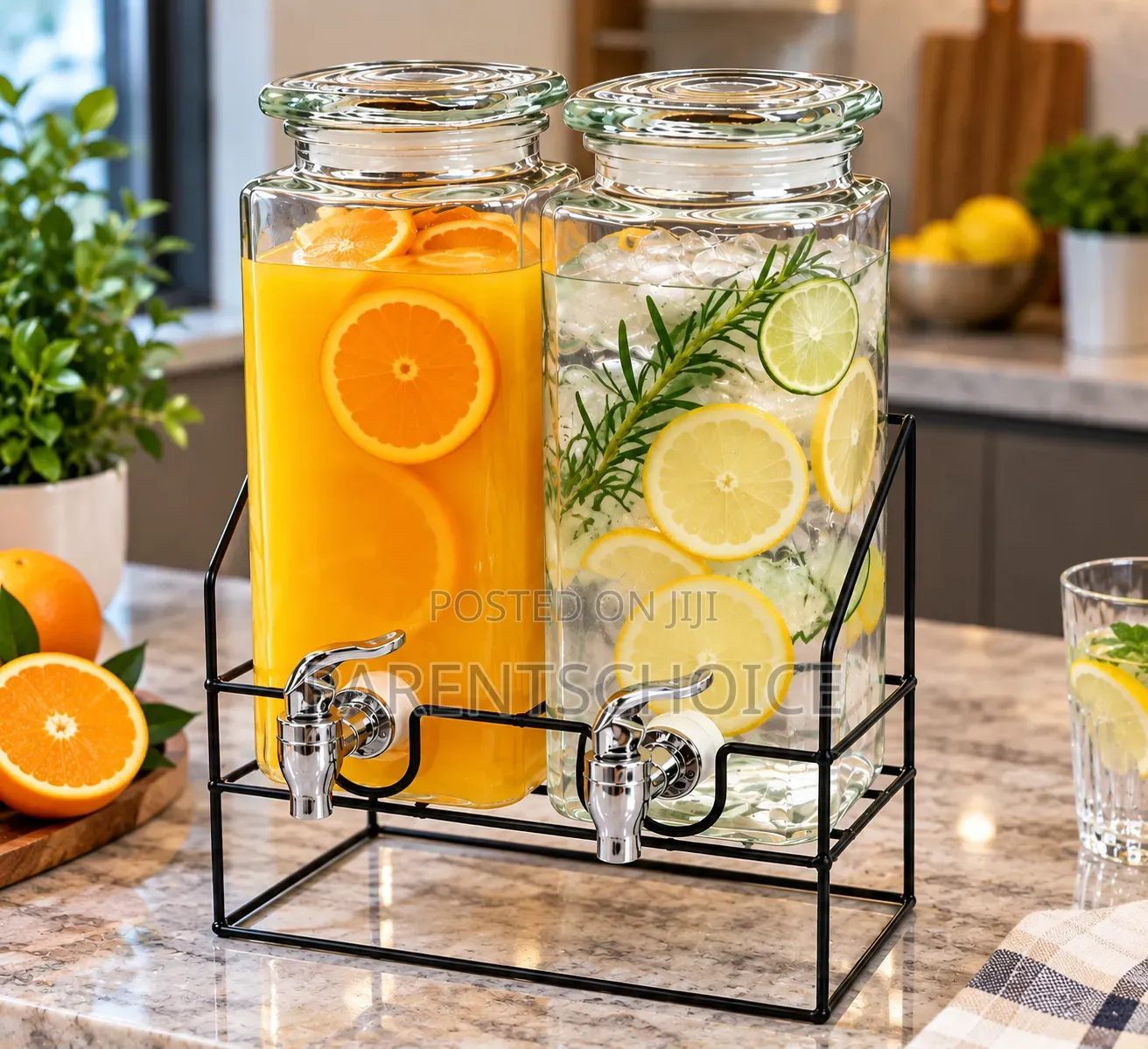 2.2L × 2 Glass Beverage Dispenser Set